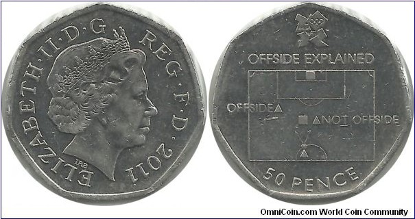 U.Kingdom 50 Pence 2011 - London 2012 Olympics-Football