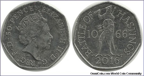 U.Kingdom 50 Pence 2016 - Battle of Hastings