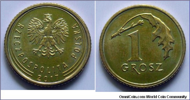 Poland 1 grosz.
2017, Warsaw mint.