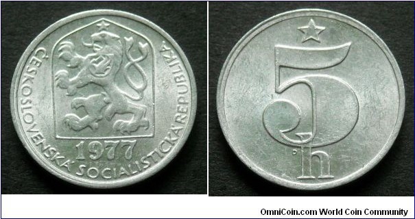 Czechoslovakia 5 haleru.
1977