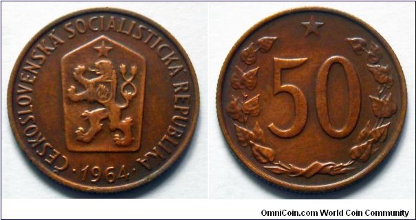 Czechoslovakia 50 haleru. 1964