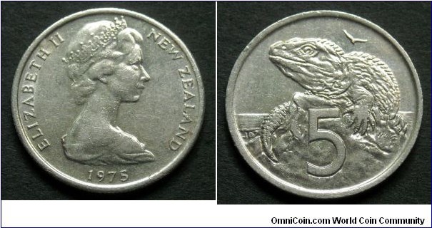 New Zealand 5 cents.
1975