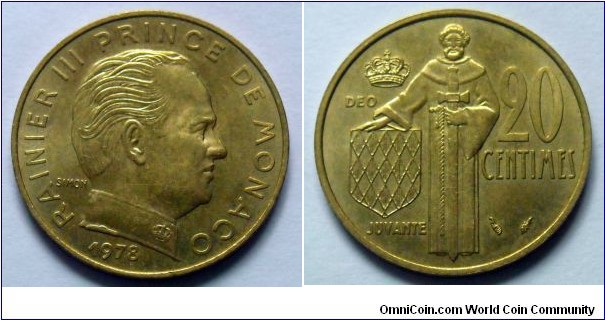 Monaco 20 centimes.
1978