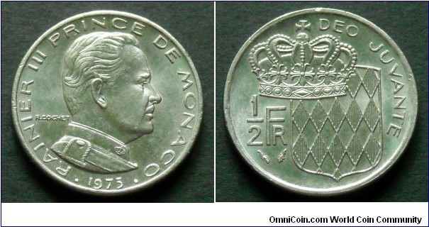 Monaco 1/2 franc.
1975