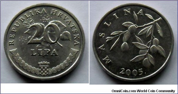 Croatia 20 lipa.
2005