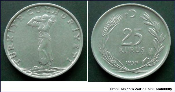 Turkey 25 kurus.
1959