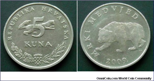 Croatia 5 kuna.
2009