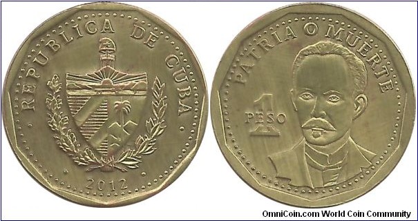Cuba 1 Peso 2012