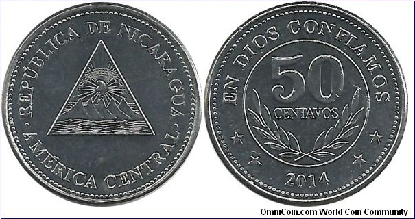 Nicaragua 50 Centavos 2014