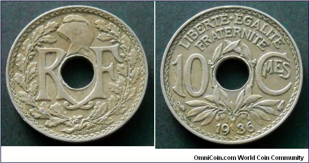 France 10 centimes.
1936