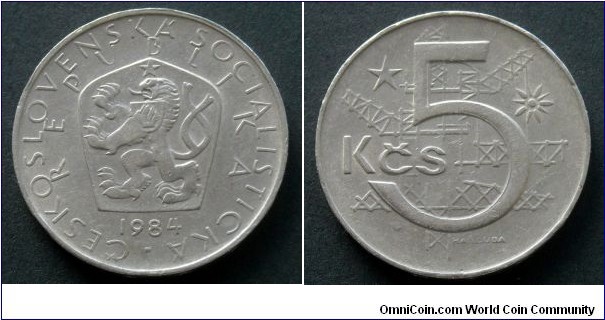Czechoslovakia 5 korun.
1984