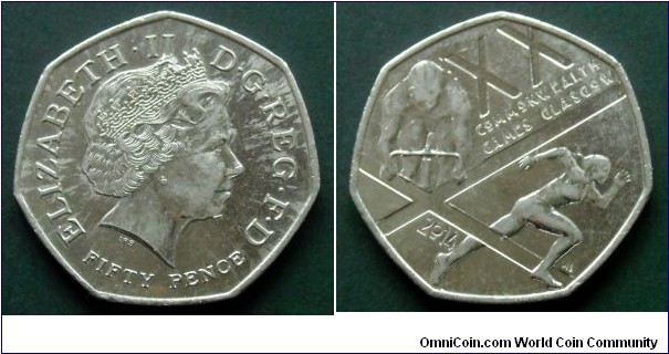United Kingdom 50 pence.
2014, 
XX Commonwealth Games - Glasgow.