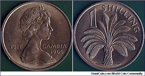 The Gambia 1966 1 Shilling.