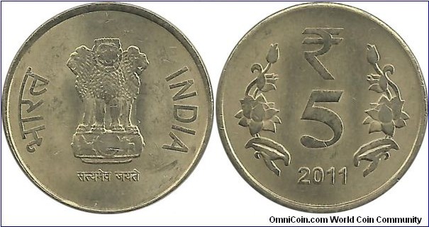 India-Republic 5 Rupees 2011(C)
