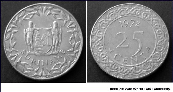 Suriname 25 cent.
1972