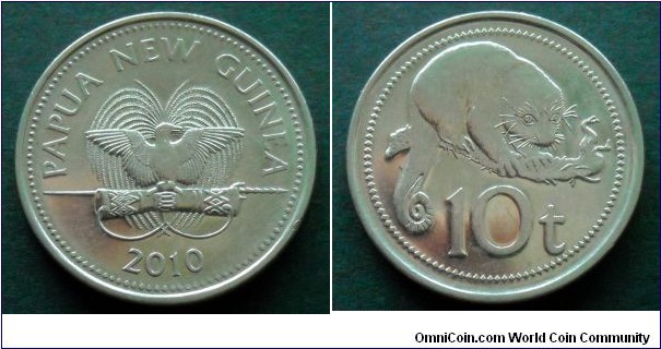 Papua New Guinea 10 toea. 2010