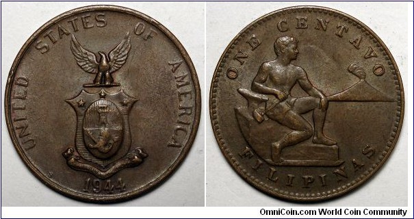 Philippines, 1944-S 1 Centavo, KM#179.