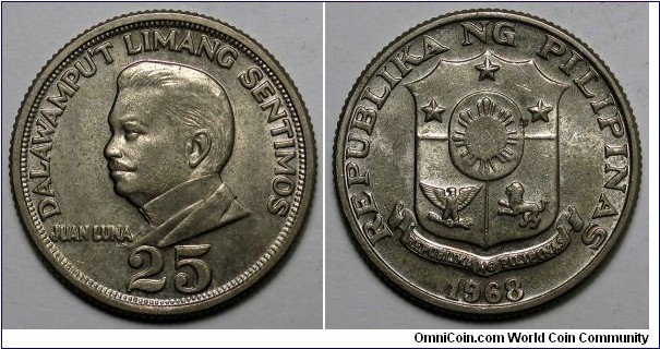 Philippines, 1968 Sentimos, KM#199.