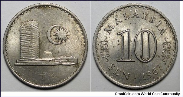 Malaysia, 1967 10 Sen, KM#3.