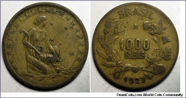 Brazil, 1927 1000 Reis, KM#525.