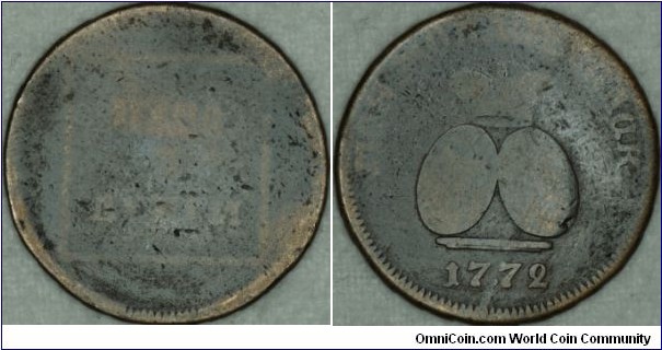 Bronze para/3denga very worn but still a hard to come by variant(1772/valak) and 16,71gr.