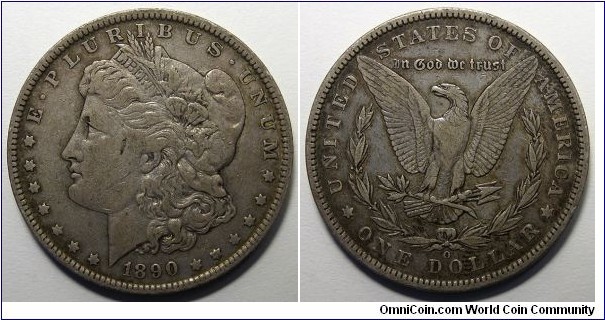 1890-O Morgan Dollar.