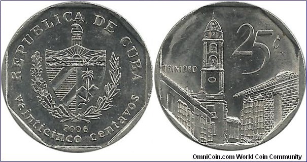 Cuba(CUC) 25 Centavos 2006