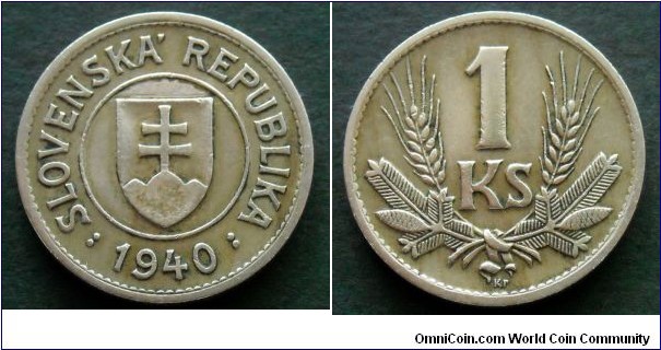 Slovakia 1 koruna.
1940