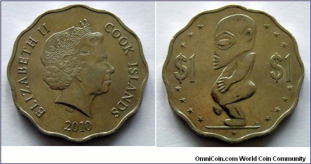 Cook Islands 1 dollar.
2010