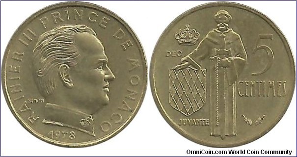 Monaco 5 Centimes 1978