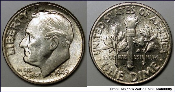 1948-D Roosevelt Dime.