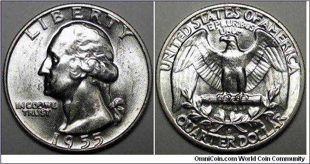 1955-D Washington Quarter.