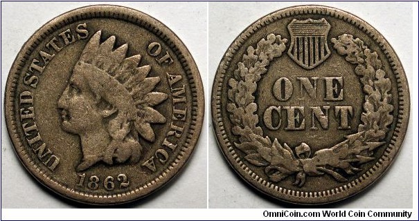 1862 Indian head cent.