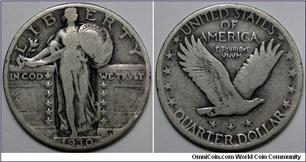 1930 Standing liberty quarter.