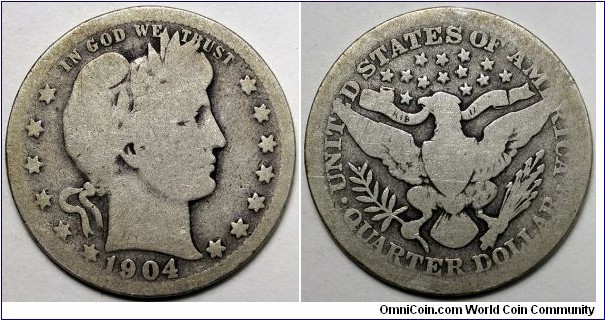 1904 Barber quarter.