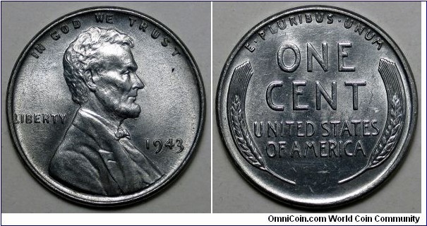 1943 Steel wheat cent.