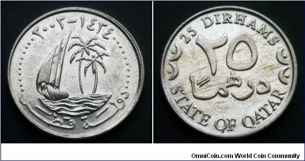 Qatar 25 dirhams.
2003 (AH 1424)