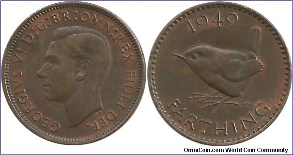 GreatBritain Farthing 1949