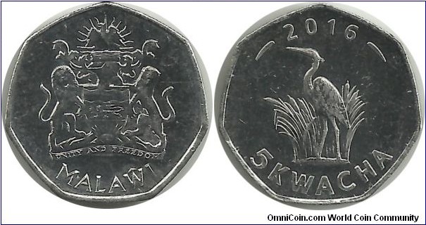 Malawi 5 Kwacha 2016