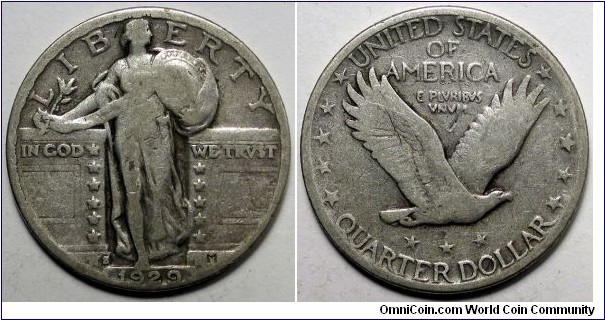 1929-S Standing liberty quarter.