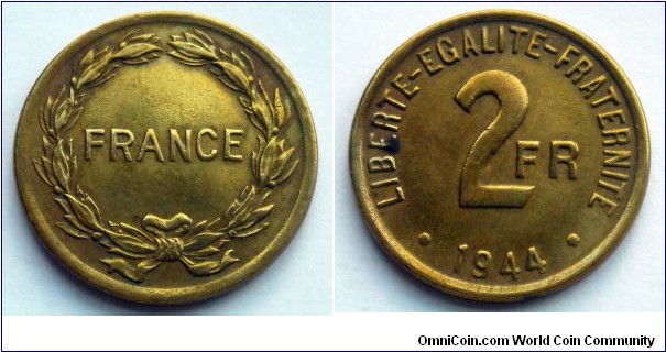 France 2 francs.
1944