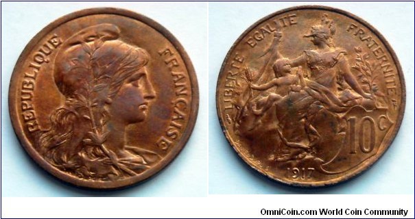 France 10 centimes.
1917