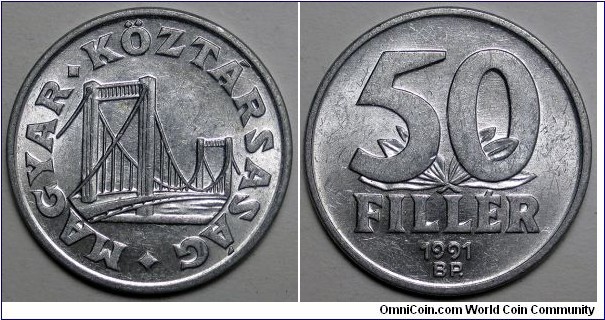 Hungary, 1991 BP 50 Filler, KM#677.