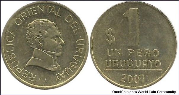Uruguay 1 Peso Uruguayo 2007