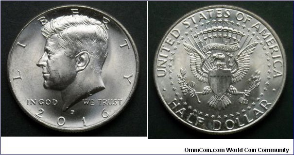 Kennedy Half Dollar.
2016 P