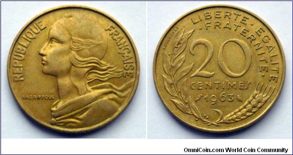 France 20 centimes.
1963