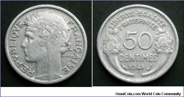 France 50 centimes.
1941