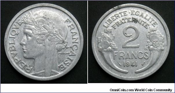 France 2 francs.
1941