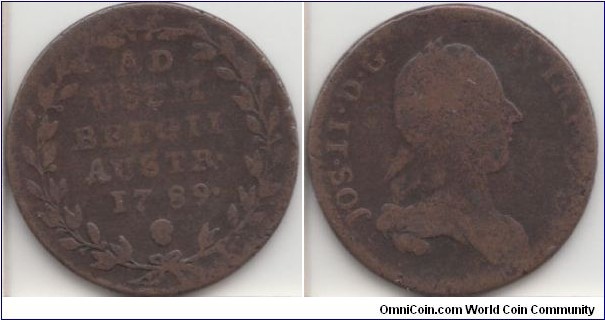 Austrian Netherlands 2 Liard Joseph II, Holy Roman Emperor