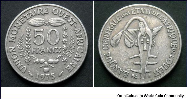 West African States 
50 francs.
1975